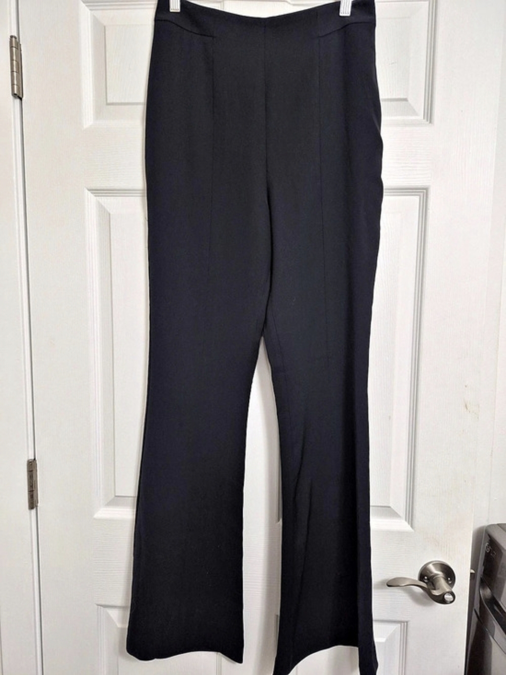 Express Editor High Waisted Flare Trouser Pants in Black Waist 8R